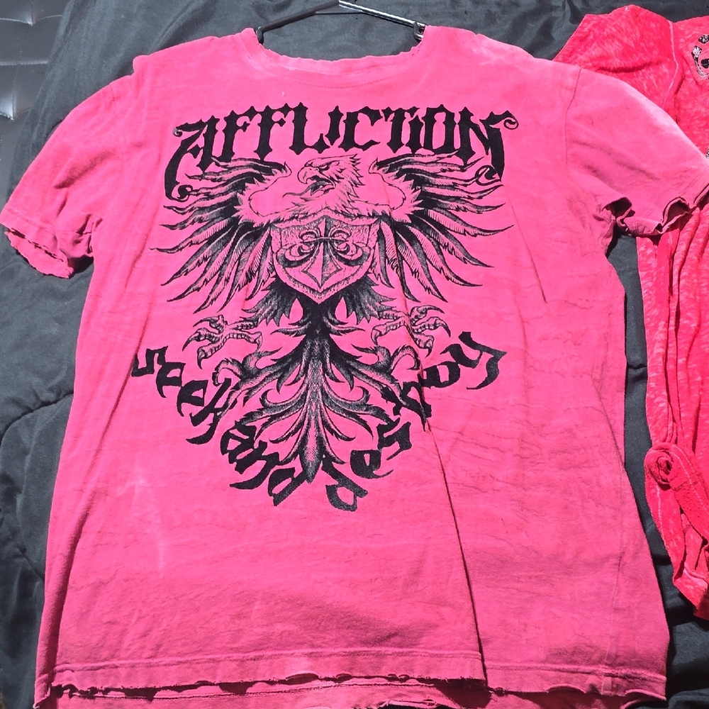 3 Xl Affliction Tshirts Barely Worn - Picture 3 of 6